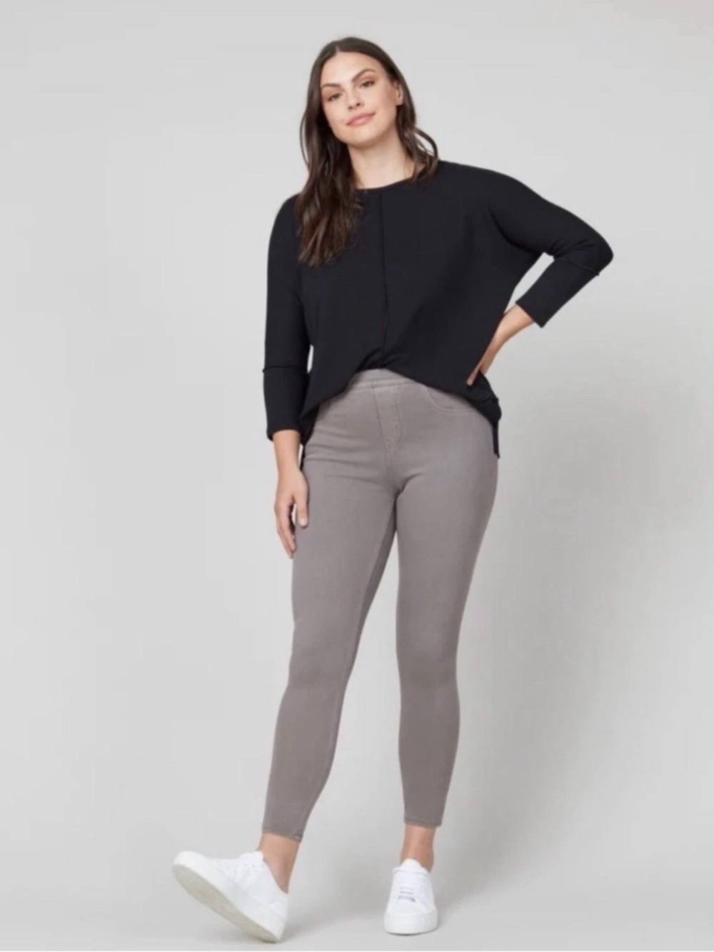 SPANX High-Rise Ankle Leggings in Taupe
